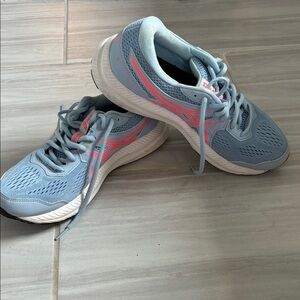 Asics Light Blue and Pink Shoes - 10